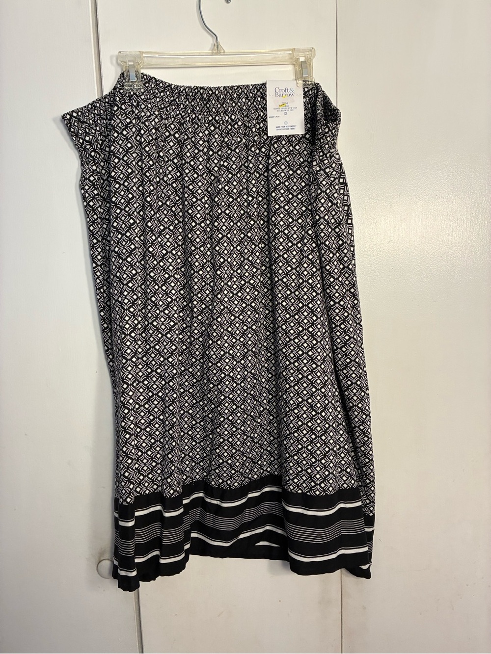 Lot 2 Croft&Barrow Pull On Boho Skirt Elastic Waist 3X Peasant Casual Capsule